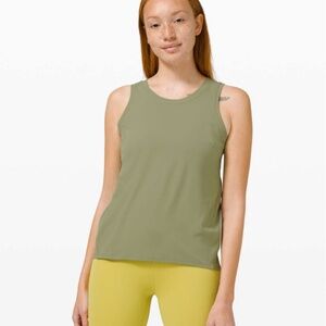Lululemon Nulu Fold Classic Fit Yoga Tank Top Rosemary Green